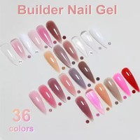 Hema Free Camo Nude Jelly Hard Builder Gel Soak Off UV LED Nail Sculpting Extension Gel Private Label Nail Salon Supply