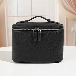 Travel <b>Makeup</b> Bag Women PU Leather Water Resistant Zipper Large Portable Cosmetic Storage Pouch Organizer Custom Logo <b>Case</b> - Product Image 4