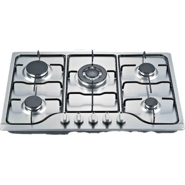 5 fuochi smalto vernice modello piano cottura cucina propano stufa a Gas cucina In acciaio inox elettrodomestico da cucina gpl piani cottura a Gas integrati