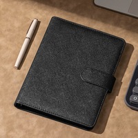 Agenda en cuir personnalisé à feuilles mobiles avec fermeture à boucle, format A5
