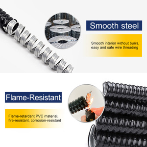 <span class=keywords><strong>Conduit</strong></span> métallique <span class=keywords><strong>flexible</strong></span> revêtu de PVC WBO, étanche aux liquides, en acier galvanisé, <span class=keywords><strong>conduit</strong></span> électrique étanche, protection des câbles, CE - Product Image 3