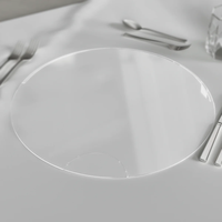 Napperon rond en acrylique vierge transparent pour table à manger personnalisée