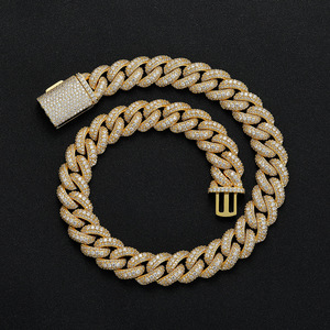 สร้อยคิวบา 18 มม., สร้อยเซอร์โคเนียมสามแถว, สร้อยคิวบาหนา, สร้อยแฟชั่น Tanjing, สร้อย Lijing - Product Image 2