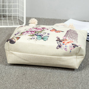 حقيبة يد ذات لون واحد مطبوع عليها شعار مخصص قابلة لإعادة التدوير سادة ومن قماش قطني مناسبة للخروج من الأعمال وللسفر وللتسوق والشاطئ - Product Image 3