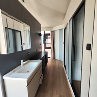 Tente de glamping de luxe semi-permanente en toile de safari, double couche, quatre saisons, ignifuge, pour hôtel-resort et retraite écologique