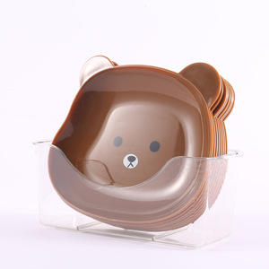 Plato para refrigerios con forma de oso, bandeja de frutas de dibujos animados, plato pequeño para frutas secas, para fiestas, café, té - Product Image 4