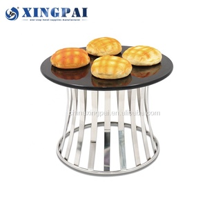 XINGPAI Khách Sạn Nhà Hàng Bánh Đứng Thép Không Gỉ Đám Cưới Hiển Thị Thực Phẩm Đứng Phục Vụ Buffet Glass Tấm - Product Image 4