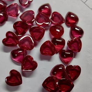 Piedra Sintética de Corindón con Corte Cabujón en Forma de Corazón, Rubí Suelto, Precio de Fábrica, para Joyería - Product Image 6