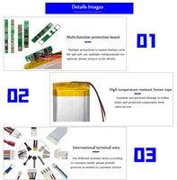 Batterie polymère lithium-ion 3,7 V 500 mAh OEM de l'usine de Shenzhen, batteries lithium-ion en pochette 801350