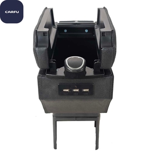Consola de Almacenamiento Universal para Reposabrazos de Coche, 3 Puertos de Carga USB, 3 en 1, Gran Espacio de Almacenamiento Oculto, Accesorio Interior de Cuero PU OEM - Product Image 2