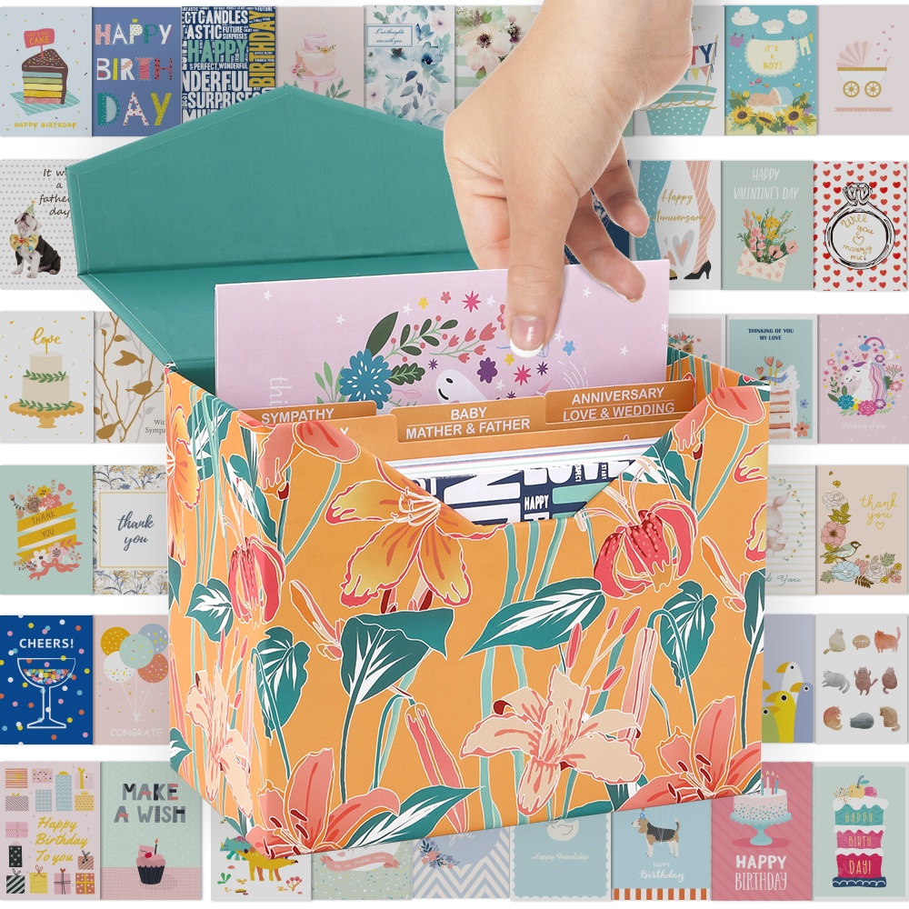 Оптовая продажа, Роскошные Складные поздравительные открытки с принтом на заказ, Набор органайзеров