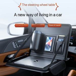 2025 Multi-Functional <b>Car</b> Storage Organizer Leather Foldable Rear Seat Back Storage Bag Hanging Feature Dining <b>Table</b> for <b>Car</b> - Product Image 1