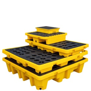 Leak Proof Plastic Tray Rectangle Stackable Chemical Spill Containment Storage Trays 12 Compartments Above - Product Image 1