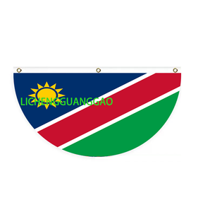 <strong>Mauritius</strong> Fan-shaped Flag Custom Design Fan-shaped Flag, Garden Outdoor Courtyard Display Flag - Product Image 5