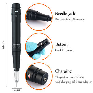 Set de Máquina de Tatuaje PMU Inalámbrica Recargable con Certificación CE, con Cartuchos para Microblading de Cejas y Labios - Product Image 2