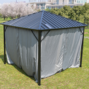 Vente en gros de gazebo en aluminium YORLLA avec toit rigide, pavillon en métal avec rideaux d'intimité et <span class=keywords><strong>moustiquaire</strong></span> B2B - Product Image 3