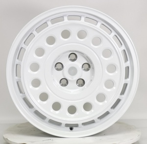 Jantes de course HZH Gloss White Rally, style rétro, multi-rayons, face polie, monobloc, 18-24 <span class=keywords><strong>pouces</strong></span>, 5x112/114.3/120, en alliage d'aluminium - Product Image 1