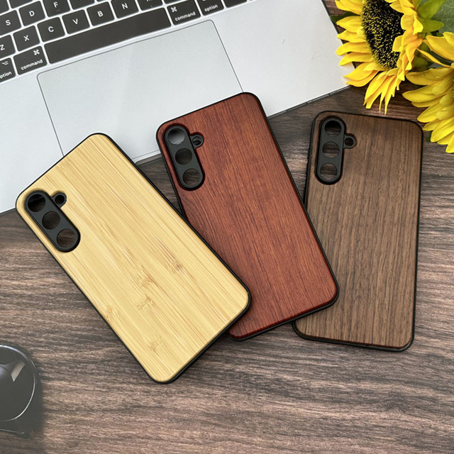 Customized Wood TPU Phone Cover Bamboo Wooden Mobile Phone Case for Samsung Galaxy S24 S23 Ultra Plus FE S22