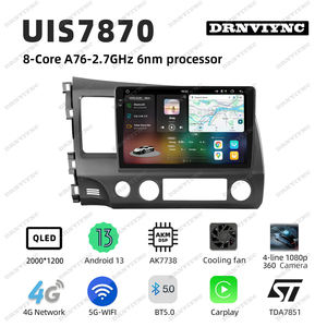7870แอนดรอยด์13 2K 8Core วิทยุติดรถยนต์สเตอริโอ360กล้อง CarPlay 4G DSP เครื่องเล่น DVD ติดรถยนต์สำหรับ Honda <span class=keywords><strong>Civic</strong></span> 8 FK FN <span class=keywords><strong>FD</strong></span> 2005 - 2012 - Product Image 3