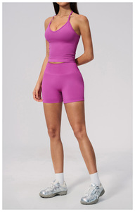 Soutiens-gorge sans bretelles pour femmes, débardeur Mujer, shorts sans couture, leggings imprimés, vêtements de sport pour femmes, ensemble <span class=keywords><strong>pas</strong></span> <span class=keywords><strong>cher</strong></span> - Product Image 2