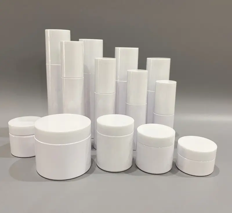 30ml-150ml Branco Vazio Garrafa De Plástico personalizado loção spray embalagem skincare set amostras grátis 50ml 100ml creme recipiente