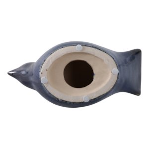 Statua di Uccello in Ceramica Smaltata Blu 5 Pollici Ornamento Decorativo per Casa e Giardino - Product Image 6