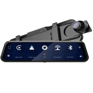 汽车仪表板摄像机dvr IPS 2k前1080P后C型tf卡HiCar Carplay G传感器循环记录汽车黑匣子