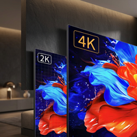 شاشة عرض LED للتثبيت على الحائط بدقة 4K عالية الوضوح 1920×1080 بكسل مع نظام إدارة المحتوى المدمج، شاشة إعلانات داخلية بلون أزرق فاتح 178 درجة °   زاوية الرؤية