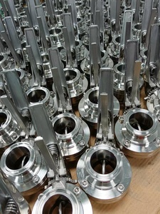 1.5in Tri Kẹp kết thúc bằng tay thép không gỉ Van bướm cho nhà máy bia cơ sở bóp kích hoạt - Product Image 3