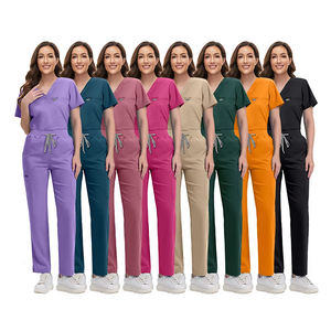 Uniformes chirurgicaux Femme Soins Infirmiers Enfermeria Ensembles Top + Pantalon Articles Uniforme Médical Scrubs Clinique Salon De Beauté Hôpital Costumes - Product Image 1