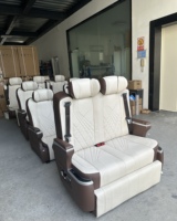 Canapé-lit double en cuir de luxe, inclinable et transformable en lit, conçu pour les camping-cars, les fourgonnettes, les Toyota Hiace, les MPV et les Sprinter.