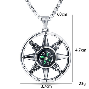 จี้ไม้กางเขนเหล็กไทเทเนียมชุบเงินสไตล์พังก์วินเทจไม่ซีดบุคลิกฮิปฮอปอินเทรนด์ไดคัท - Product Image 5