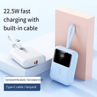 Kit de recharge sans batterie (boîtier + carte mère) étanche 10000 mAh Type-C, batterie externe mobile avec câble de charge
