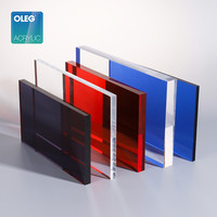 OLGE plaques acryliques transparentes panneaux en plastique 3-20mm d'épaisseur panneau de plexiglas de couleur claire pour la découpe laser