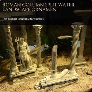 Romeinse Kolom Poseidon Figuur Ornament Voor Aquaria & Accessoires <span class=keywords><strong>Aquarium</strong></span> Landschap Decoratie - Product Image 3
