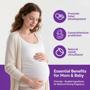 Dha meneal gummies עם אומגה 3 d3 חומצה פולית להתפתחות העובר - Product Image 2