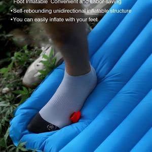 超轻紧凑型定制便携式TPU材料睡垫耐用2分钟脚泵充气防水徒步野营 - Product Image 4