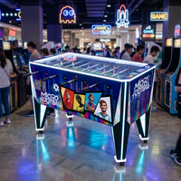Table de baby-foot commerciale avec monnayeur, effets LED, tableau de scores numérique et graphiques personnalisés