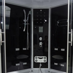 Sauna Multifuncional con Vapor Seco y Húmedo, Luz LED, Ondas <span class=keywords><strong>de</strong></span> Vapor, Bandeja Deslizante Abierta para Hotel o Apartamento - Product Image 2