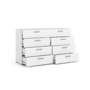 Meubles de salon modernes, armoire de rangement à <span class=keywords><strong>8</strong></span> <span class=keywords><strong>tiroirs</strong></span>, table de chevet, <span class=keywords><strong>commode</strong></span> en bois <span class=keywords><strong>laqué</strong></span> <span class=keywords><strong>blanc</strong></span> - Product Image 2