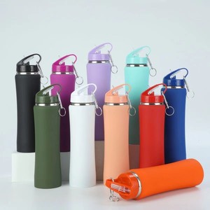 Nueva Botella de Agua Deportiva de Moda, Portátil, para Exteriores, de Gran Capacidad, de Acero Inoxidable, con Pajita, Termo de Cintura Pequeña - Product Image 1