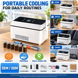 Étui isotherme pour insuline avec affichage numérique de la température, contrôle réglable, poignée de transport pliable et options d'alimentation configurables - Product Image 3