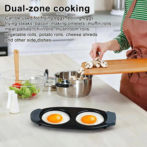 <span class=keywords><strong>Cuiseur</strong></span> à œufs durs pour <span class=keywords><strong>micro</strong></span>-ondes avec deux compartiments, mini-appareil antiadhésif pour omelettes, chauffe rapide, petit-déjeuner portable - Product Image 1