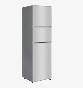 206L Manufactory Hot Sales cheap Manual Frost Design three doors Cold Drink Refrigerator
