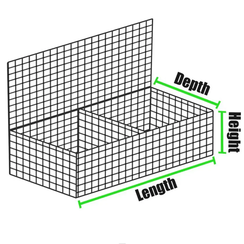 धातु गेबियन गेबियन बॉक्स 2x1x1m वेल्डेड गेबियन टोकरी