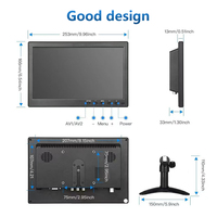 Monitor Hd 10.1 Inci untuk Tv Mini & Layar Komputer Tft Lcd Layar Warna untuk Sistem Pemantauan Kendaraan & Sistem Keamanan Rumah