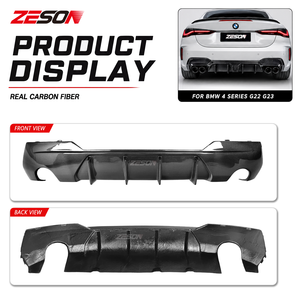 Difusor Trasero Estilo FD de Fibra de Carbono Real para <span class=keywords><strong>BMW</strong></span> Serie 4 G22 G23 430i M440i Coupé Convertible, Parachoques Brillante 2020+ - Product Image 3