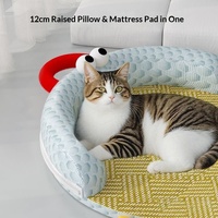Lit pour chat en rotin tressé, détachable, lavable, toutes saisons, universel, avec fonction de chaleur, en stock, vente en gros