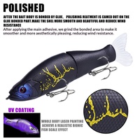 Leurre Vivant SAMOLLA 135mm/30g, Crankbait Flottant Multi-Segment en Plastique, à Lentaune Coulée, Longue Portée, pour Pêche en Bateau en Eau Salée