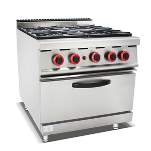 Cuisinière à gaz commerciale OEM à 4 brûleurs, four encastré industriel, armoire en acier inoxydable - Product Image 5